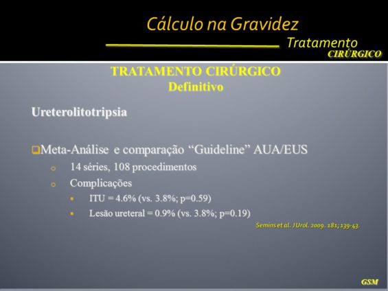 Dr. Giovanni Marchini - Urologia - Gravidez e cálculo renal - tratamento cirurgico - ureterolitotripsia