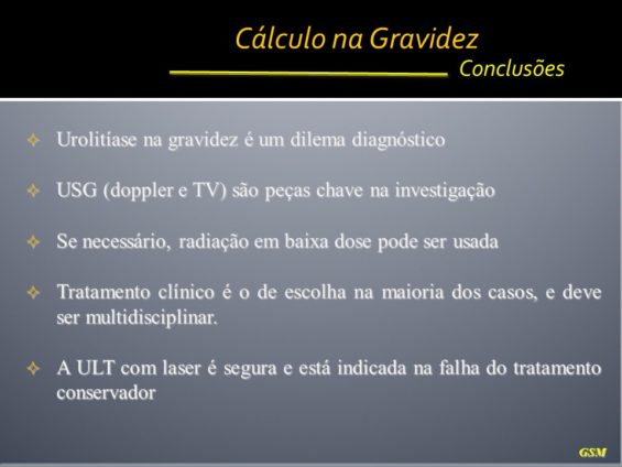 Dr. Giovanni Marchini - Urologia - Gravidez e cálculo renal - conclusões