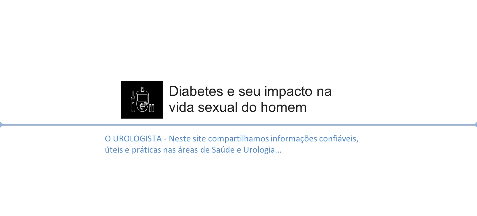 Diabetes e seu impacto na vida sexual do homem