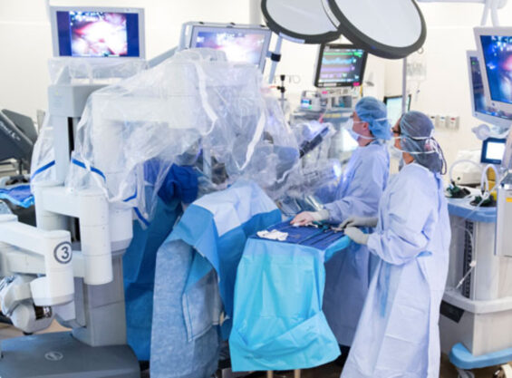 Prostatectomia radical robótica - sala de cirurgia