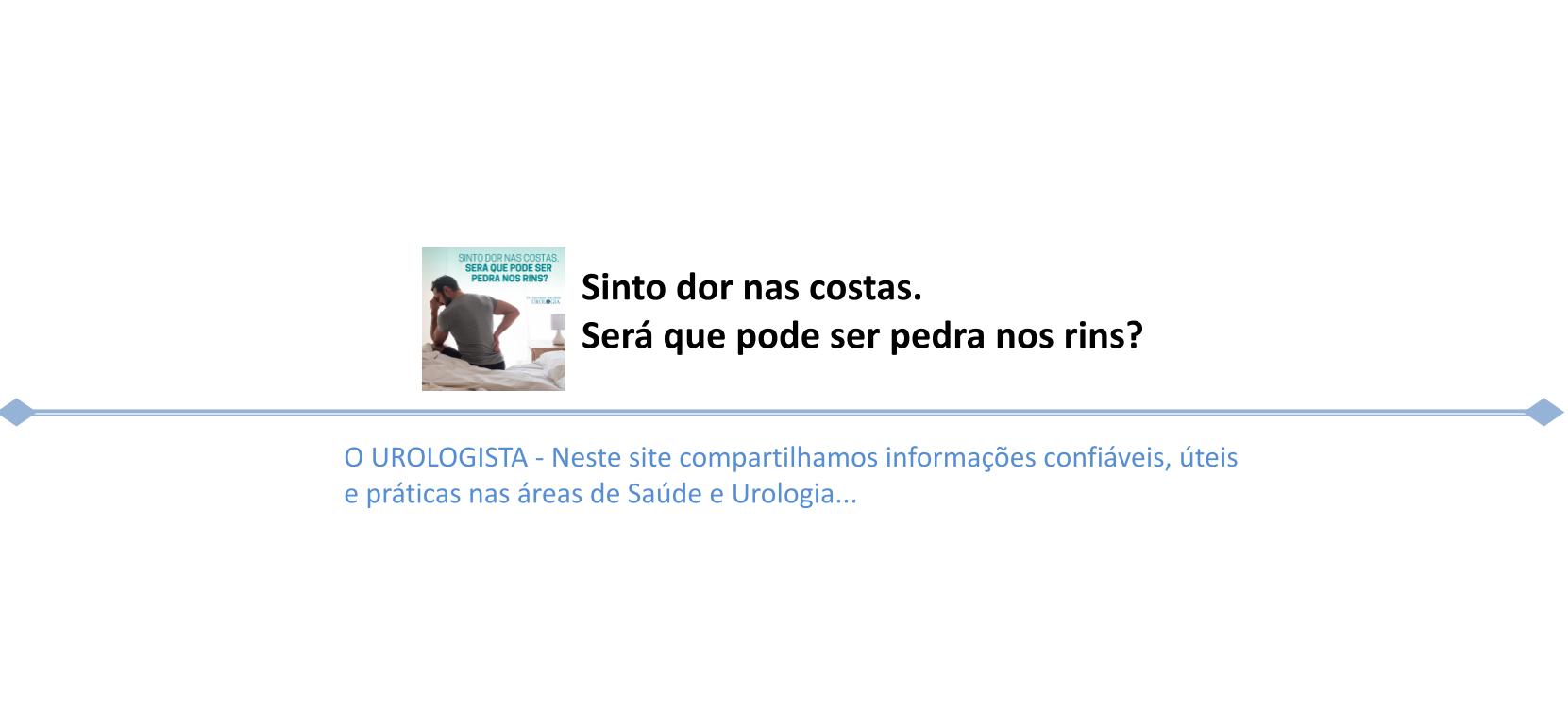 Sinto dor nas costas Será que pode ser pedra nos rins?